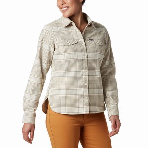 Columbia Silver Ridge™ Långärmad Flannel Dam Beige (LJIDX4531)